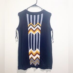 Missoni knit chevron print sleeveless sweater dress